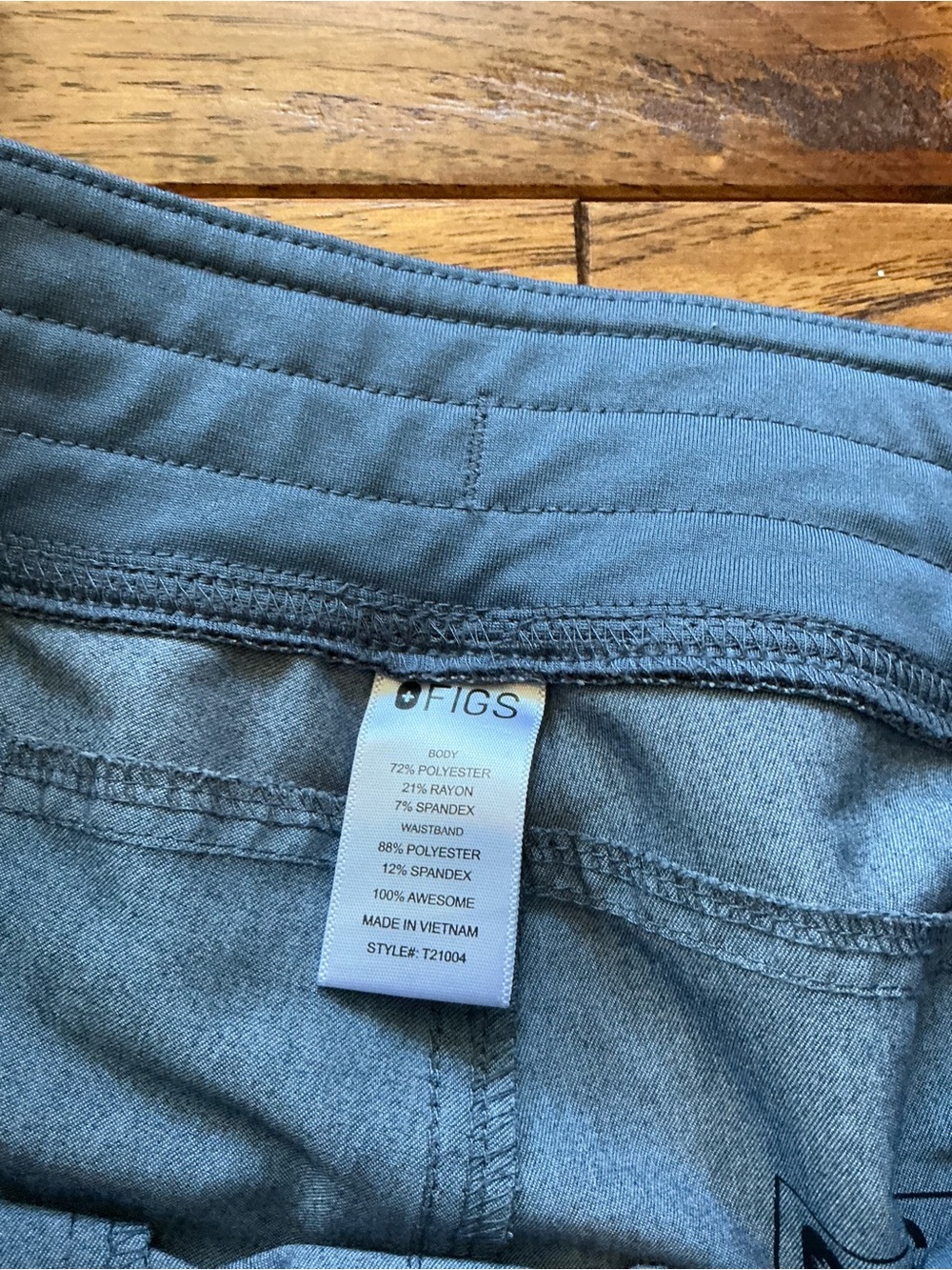 FIGS Brushed Heather Denim Look Scrub Pants, bundle of 2, XS - Picture 5 of 8